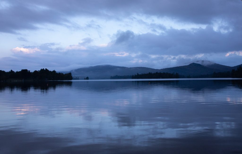 Blue Mountain Lake at Sunset